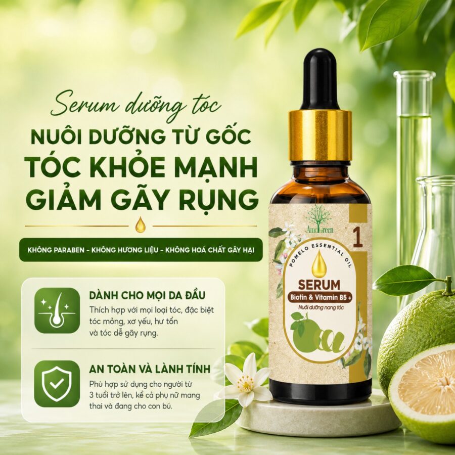 Serum Vỏ Bưởi AmeGreen Kích Mọc Tóc Dày Khỏe 50ml